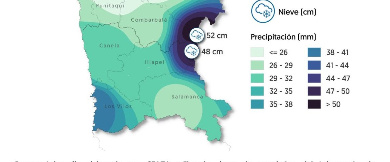 Actualizan alerta de precipitaciones